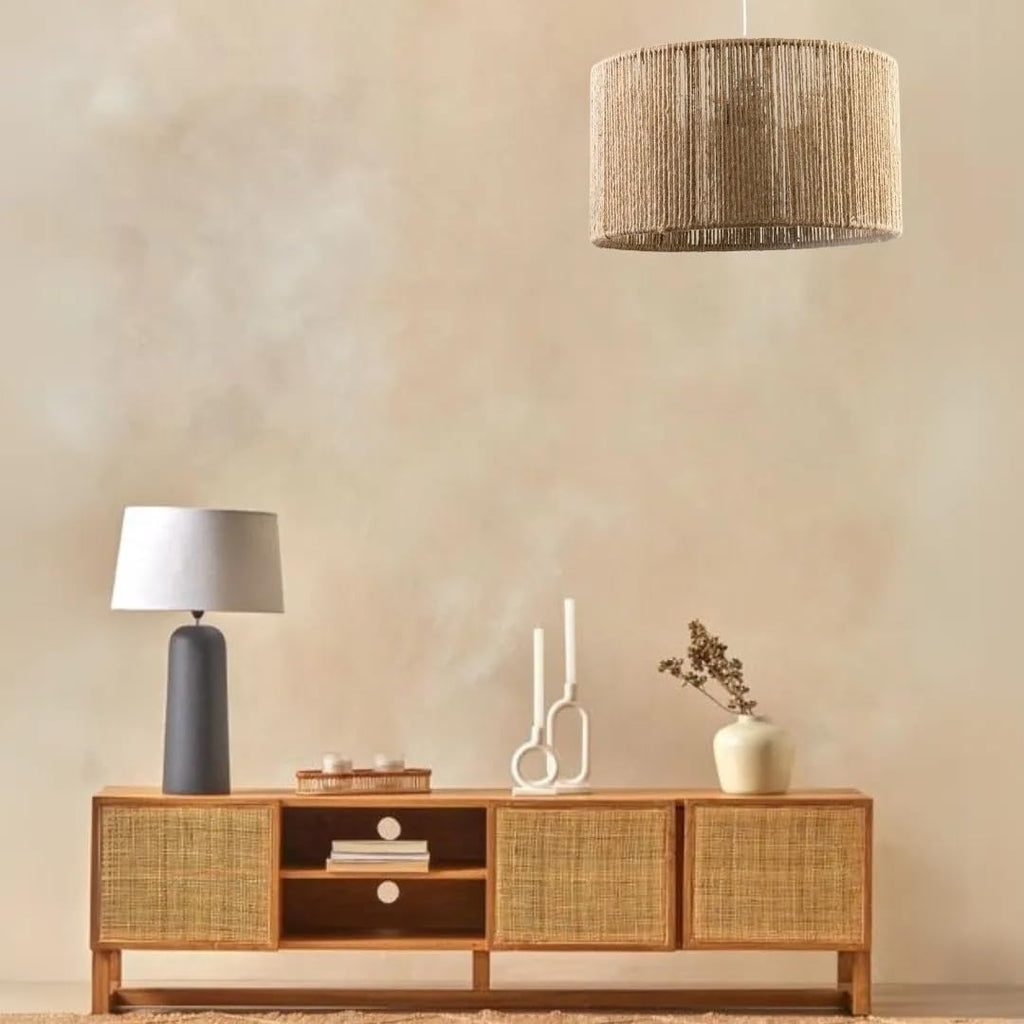 Boho burlap chandelier