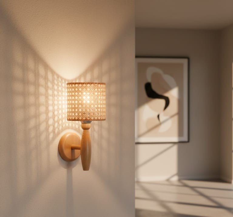 Rattan Wall Sconce